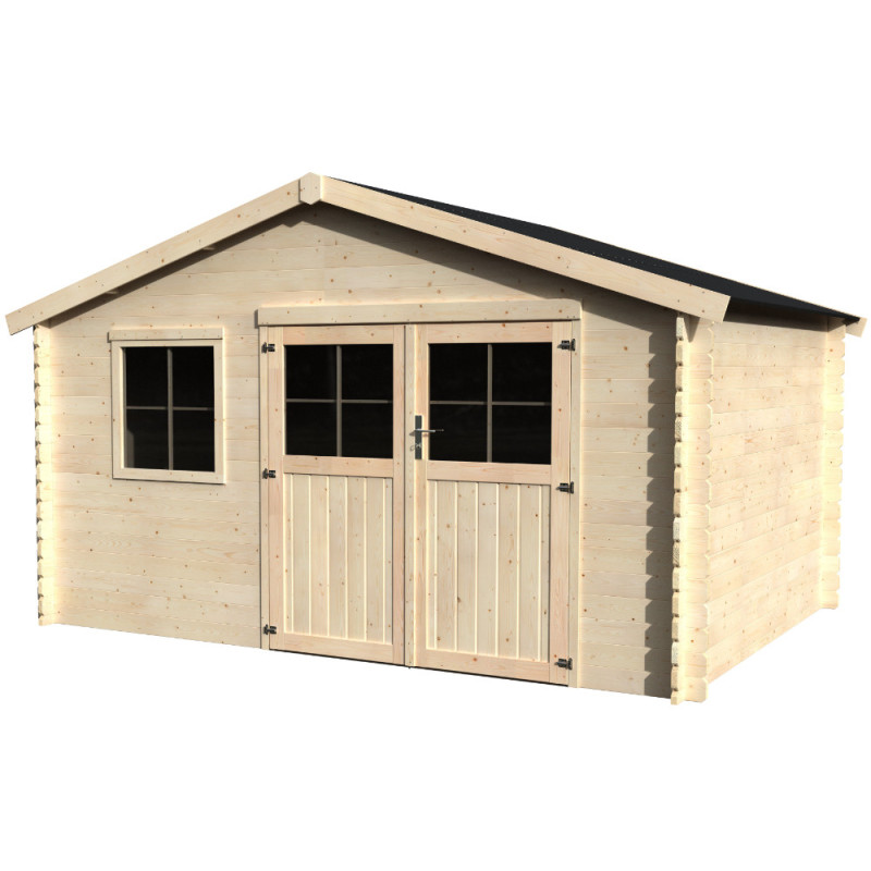 Abri de jardin en bois Flodeal 28 mm 4,19 x 3,02 m DÉCOR ET JARDIN