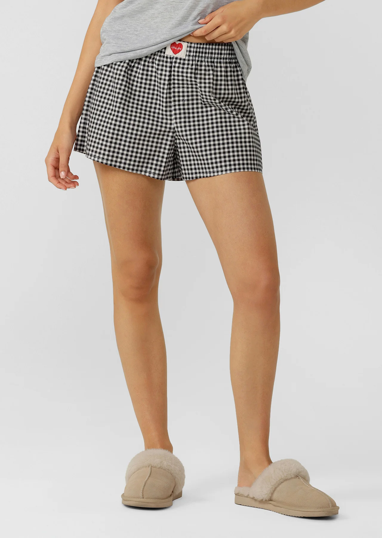 Sweet Gingham Check Sleep Shorts