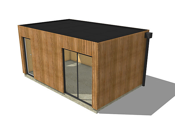 Extension bois traité autoclave en bois 5,5 x 3,5 x 2,7 m