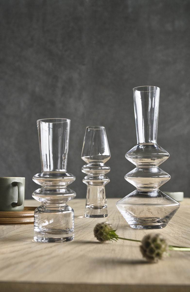 Villa Collection Trio glazen vaas - 9 x 25 cm