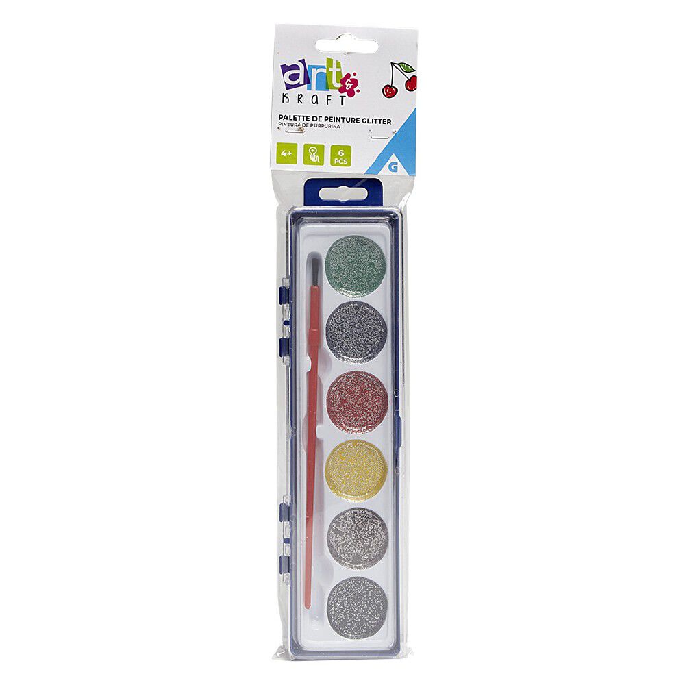 Palette peinture pailletée