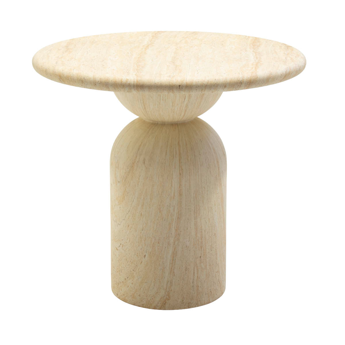 DÉJA Living Eettafel Djurö - Rond Travertin Eco Composiet - 80cm