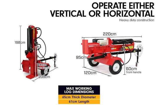 NNEDPE Yukon Diesel Log Splitter Wood Cutter 60Ton