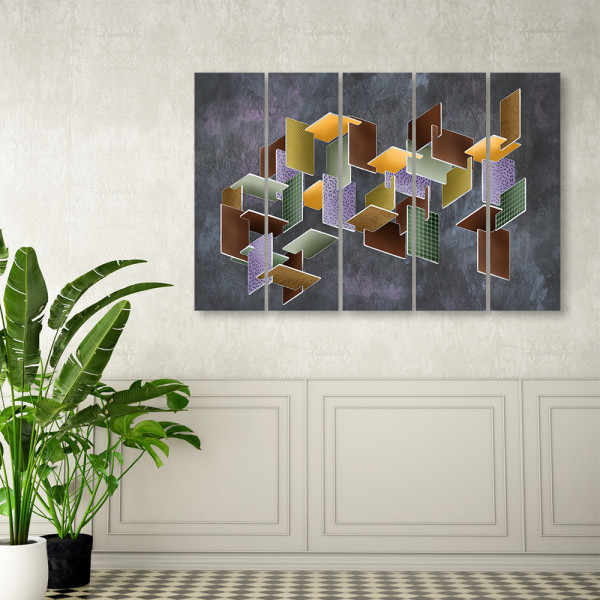 Feeby Obraz 5 częściowy na płótnie Puzzle 3D