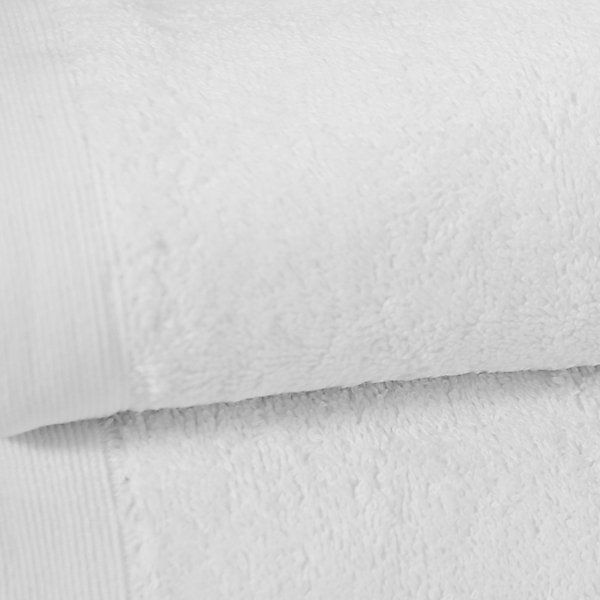 Lot de 2 serviettes de toilette 500 g/m² Blanc 50x90 cm STUDIO
