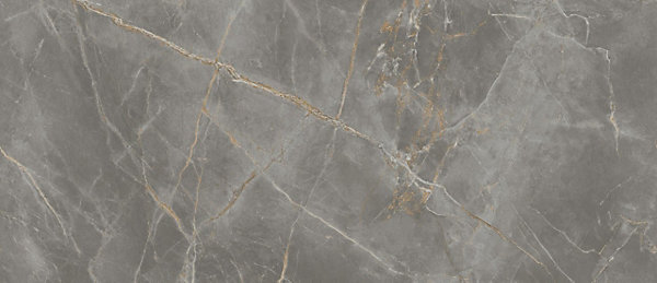 Carrelage effet Marbre Gris Titan 278x120x0,6 cm Brillant Montira - Mur intérieur (vendu par carton de 3,336 m²) - RO'MA CARRELAGE