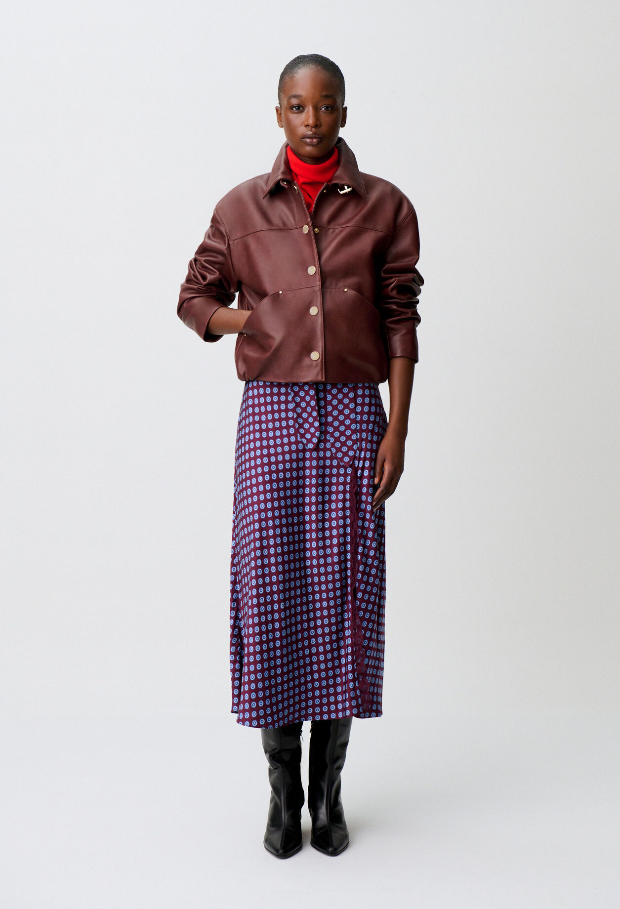 Blouson cuir court