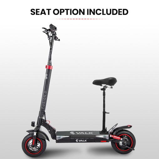 NNEMB Fusion 7 Electric Scooter with Seat option 800W 48V 13Ah Lithium 50km Range Quad Shocks 10 inch Tyres