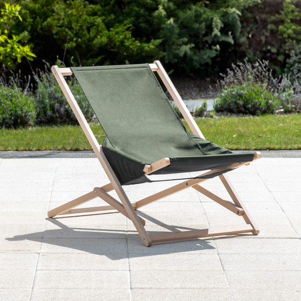 Leżak ogrodowy drewniany Komfort khaki PATIO