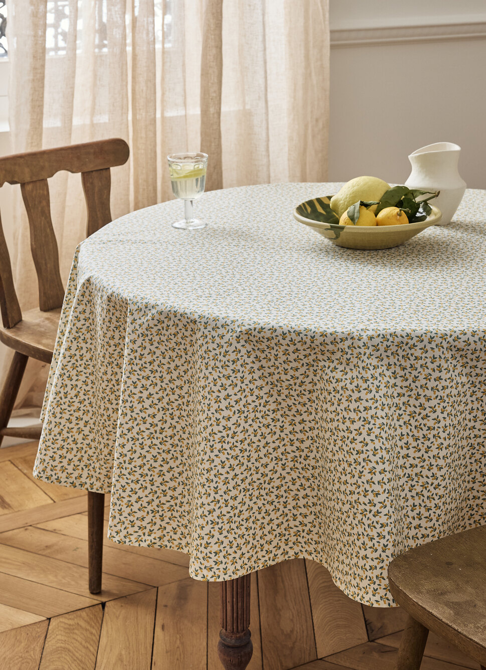 NAPPE ENDUITE EN COTON CERY MULTICOLORE JAUNE