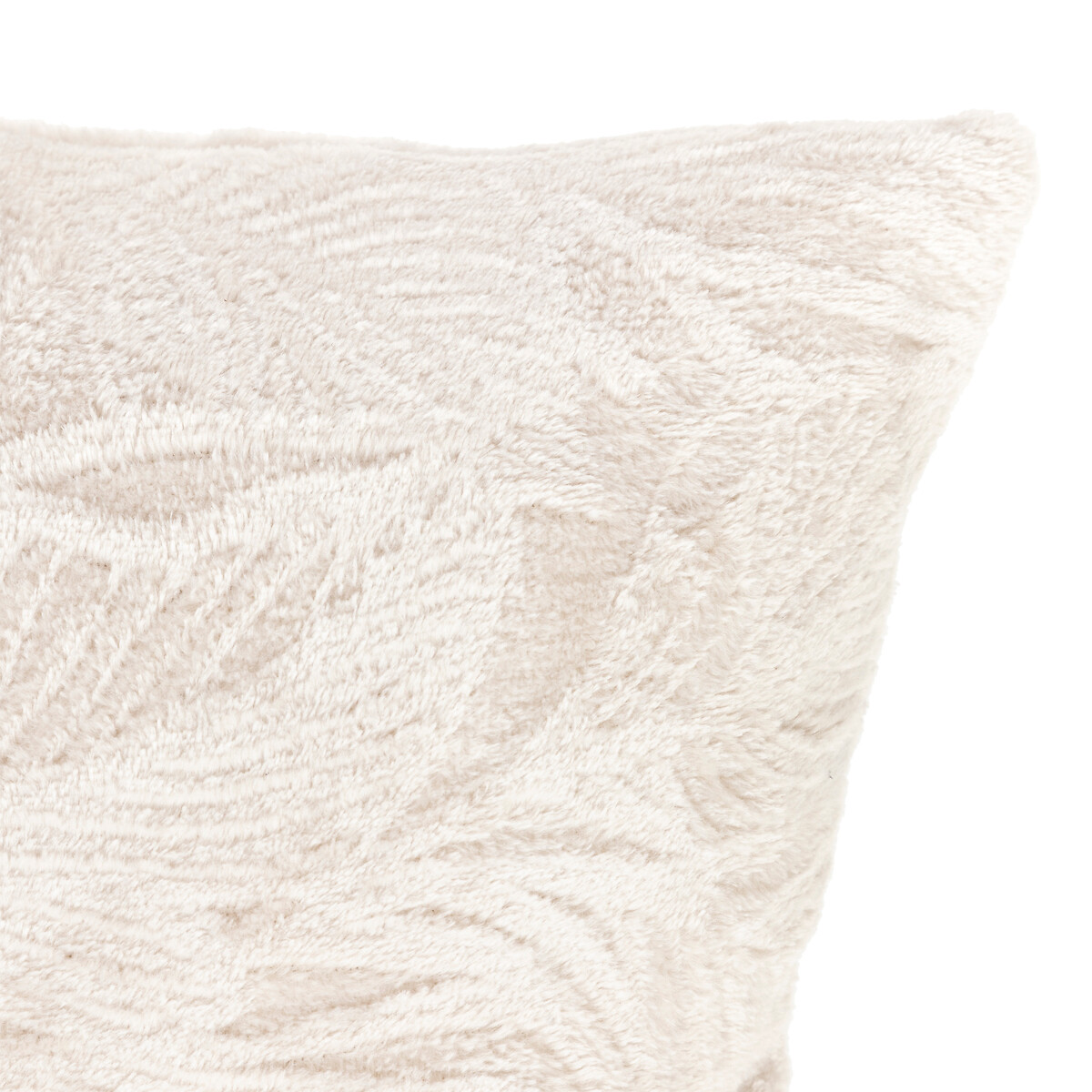Flannel cushion "Ryo" Beige Linen, 40x40 cm