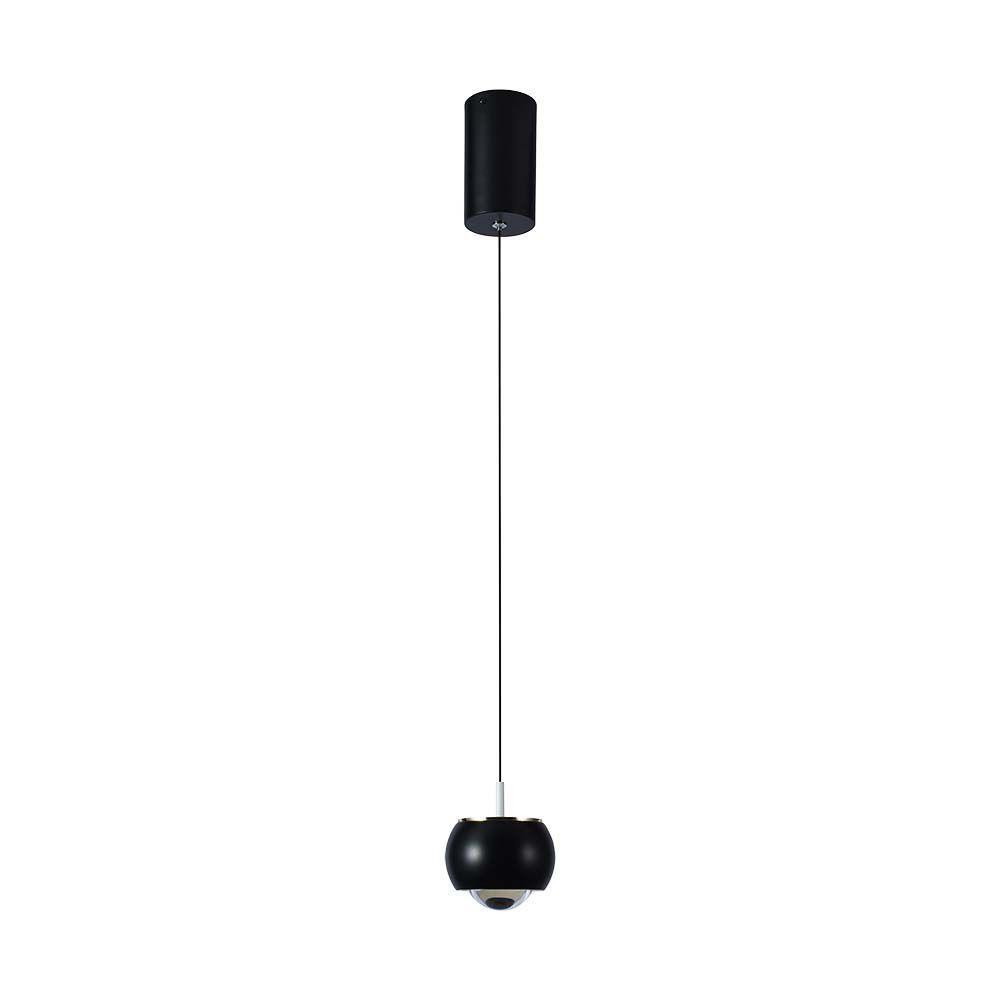 Lampa wisząca VT-7830 czarna LED 1x9W Ciepła biel 1000lm V-TAC