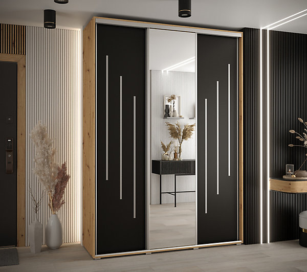 Armoire Davos 9 a portes coulissantes H. 235,2 x L. 180 x P. 45 3 portes
