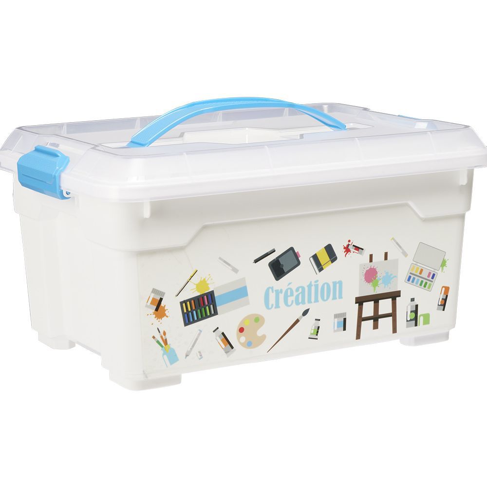 BoÎte de rangement motif loisirs créatifs 12L