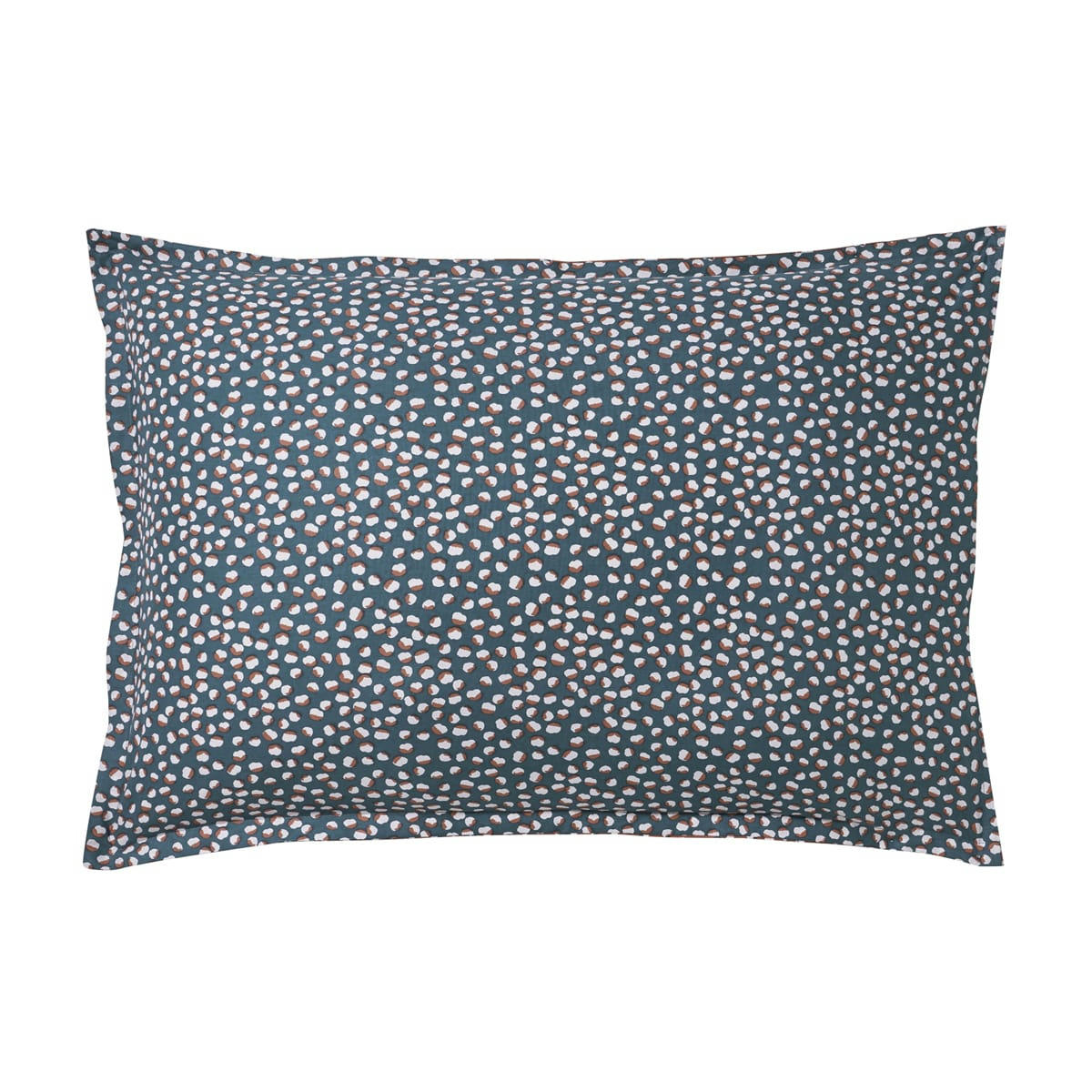 CLIN D'ŒIL - Taie d'oreiller imprimée en coton bleu 65x65