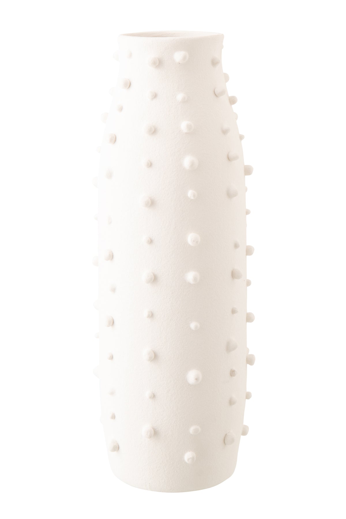 J-Line vaas Ruby Stippen - steengoed - wit - large
