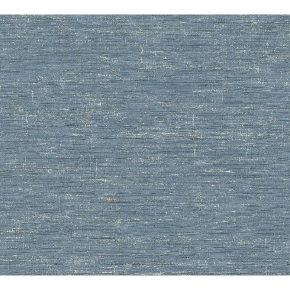 Livingwalls behang geschilderd effect vergrijsd blauw - 53 cm x 10.05 m
