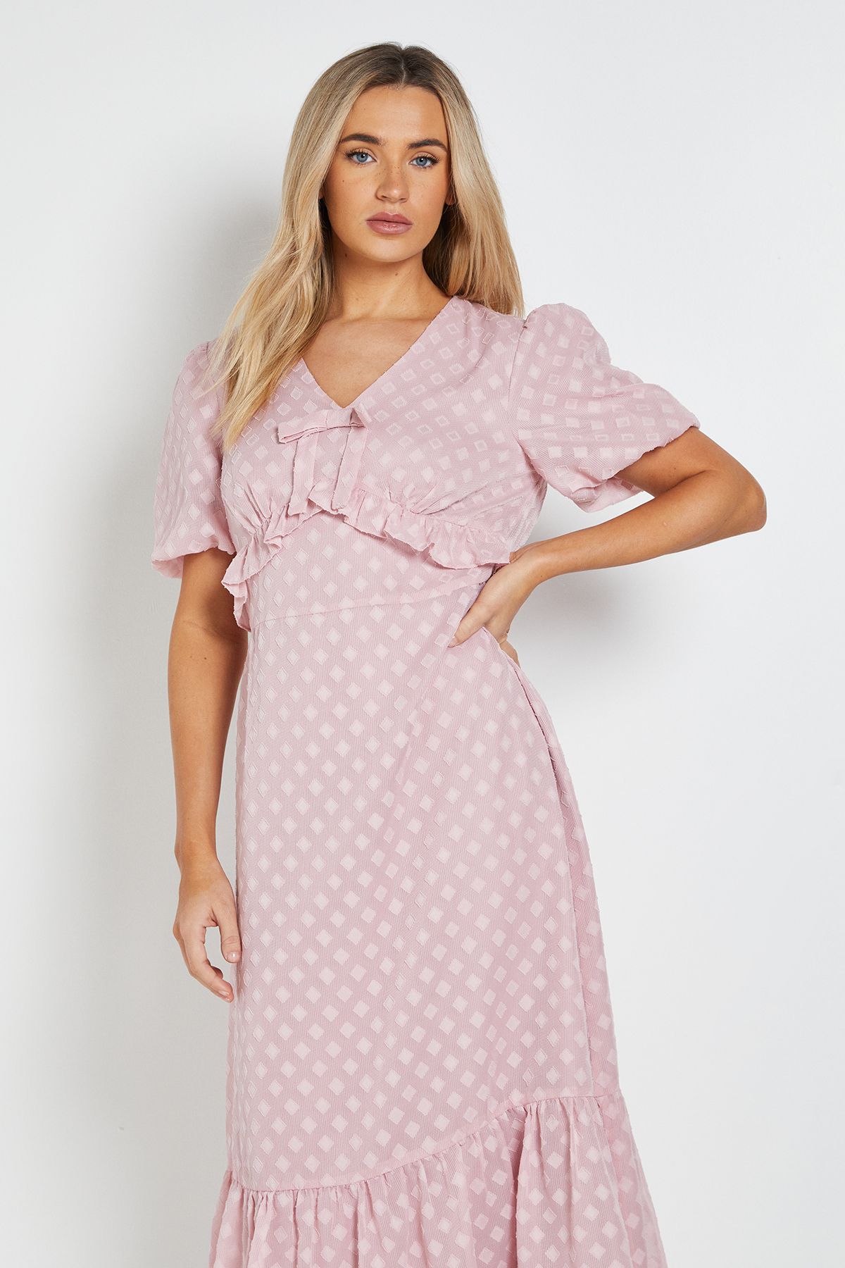 Dorothy Perkins DP Luxe Ruffle Detail Waist Chiffon Maxi Dress