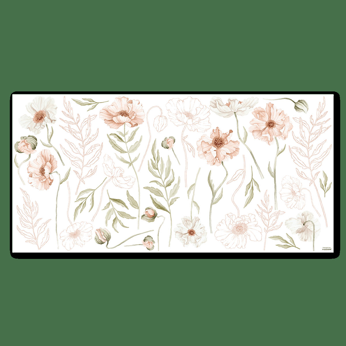 POPPIES - Grand sticker grands coquelicots en vinyle mat multicolore