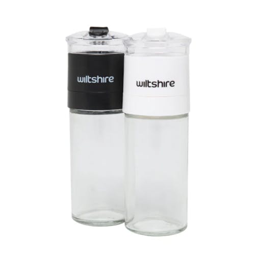 Wiltshire Glass Salt & Pepper Grinder Set | 2 Piece