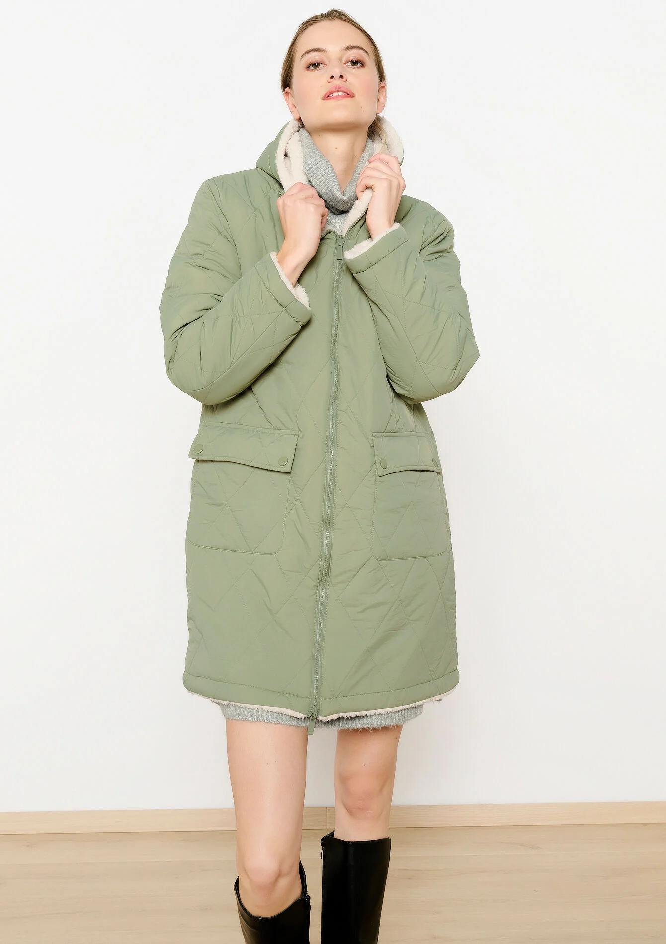 Omkeerbare gewatteerde jas