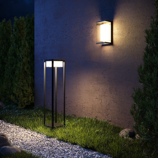 Lampa ogrodowa BAKER STREETczarno-biała LED 1x10W 520lm IP65 Maytoni