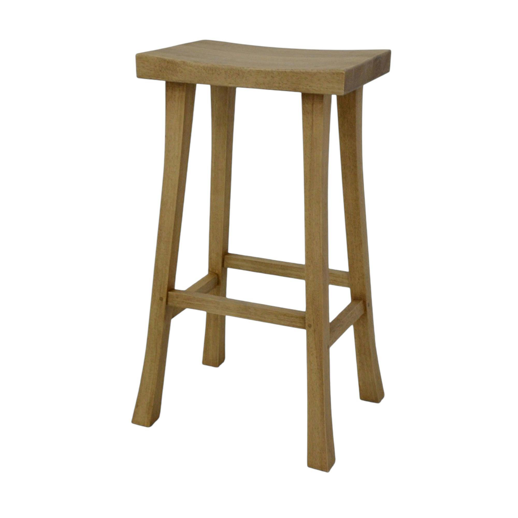 Tabouret haut hévéa 76cm MAORI