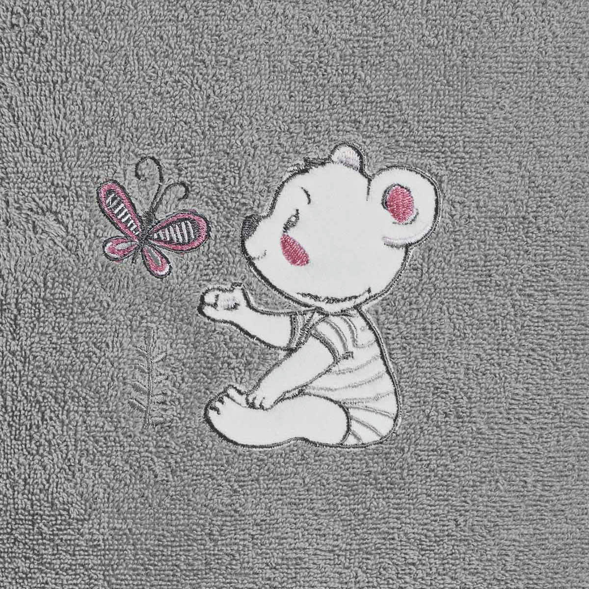 BABY BEAR - Cape de bain bébé  gris cendré