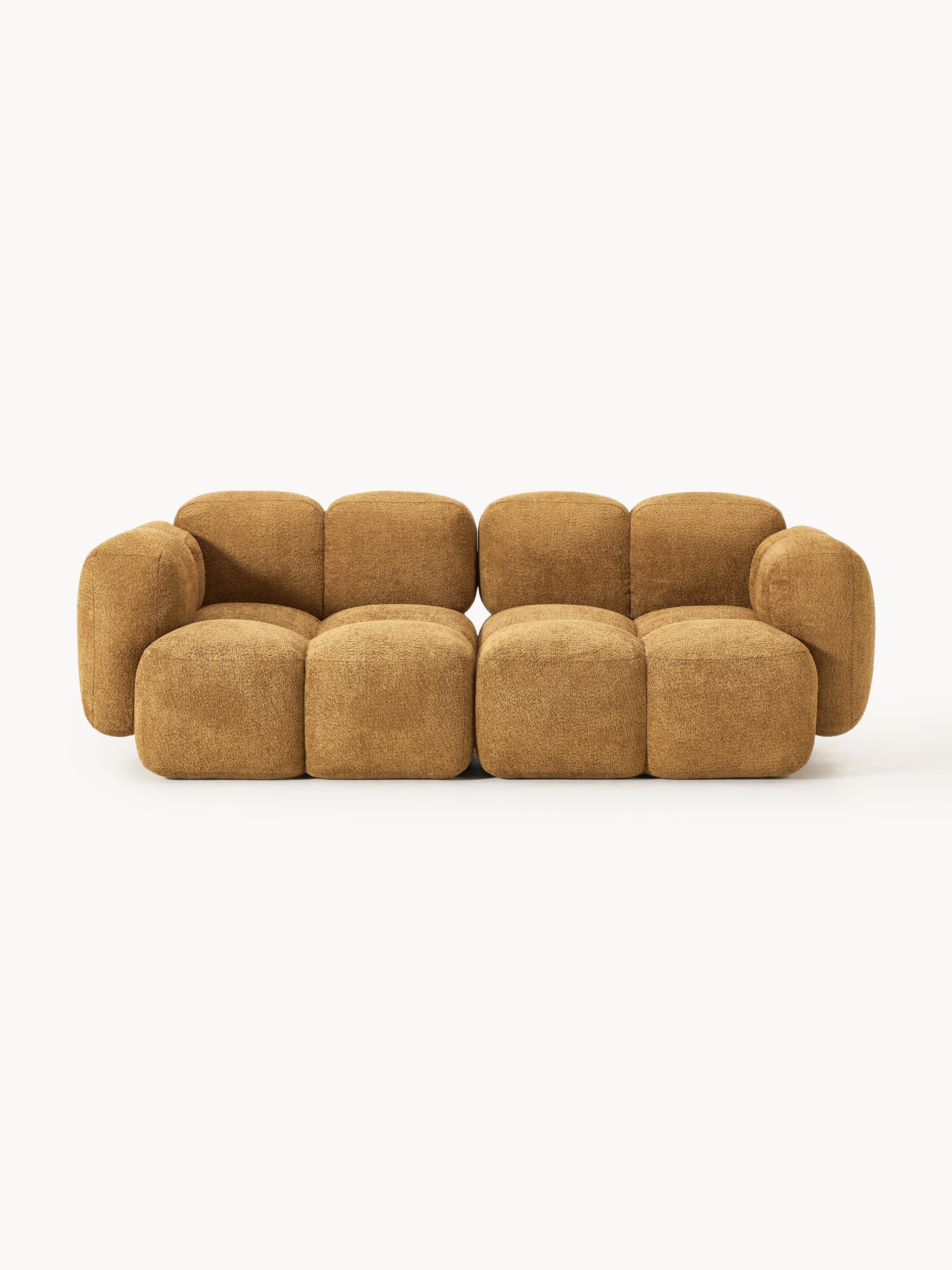 Modulares Sofa Tayla (3-Sitzer) aus Teddy-Bouclé