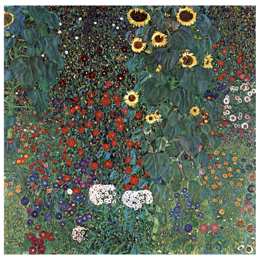 - Tableau Le Jardin Aux Tournesols Gustav Klimt 90x90cm