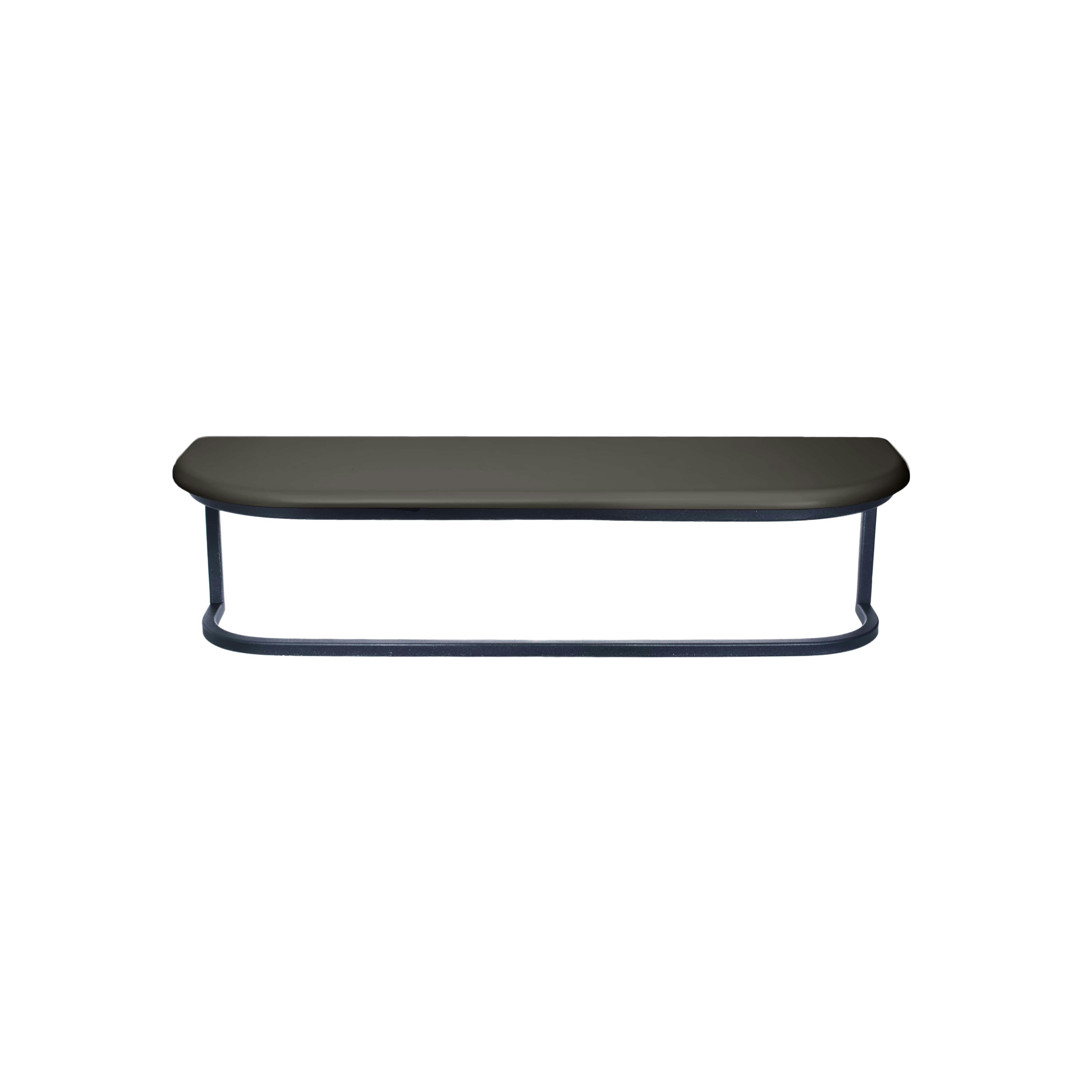 LIKE - Etagere murale en bois massif- chêne- gris anthracite-  13*50*15