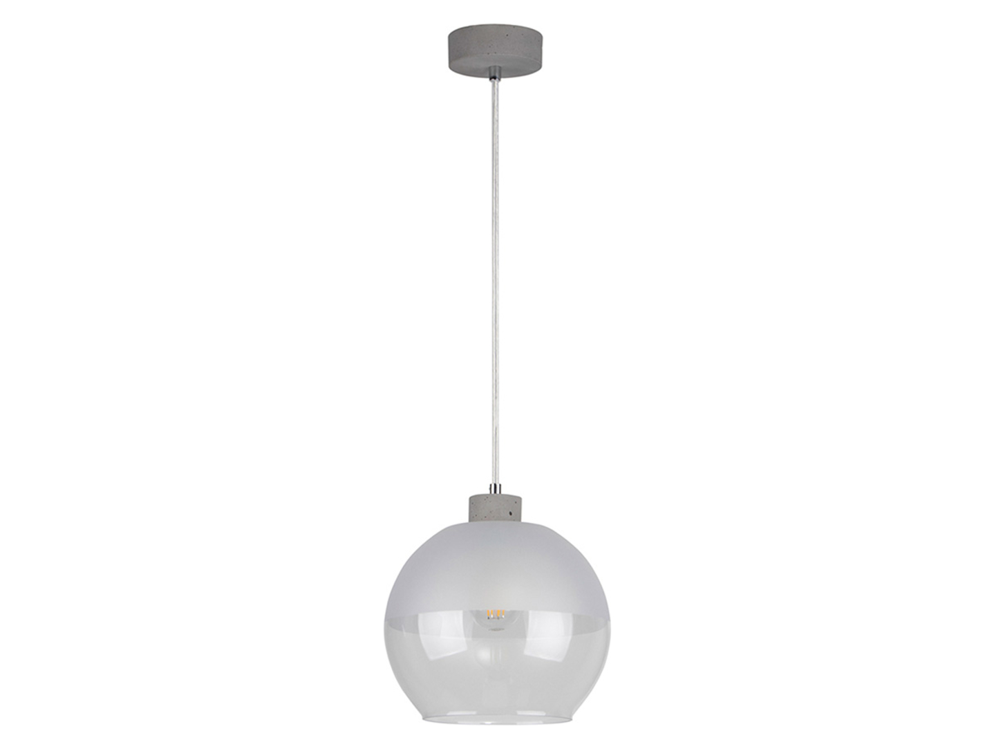 Lampa wisząca Fresh szklana szara