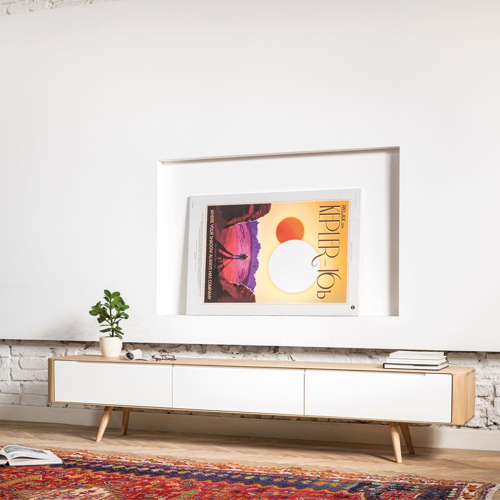 Gazzda Ena Lowboard TV meubel - Whitewash - 225 cm