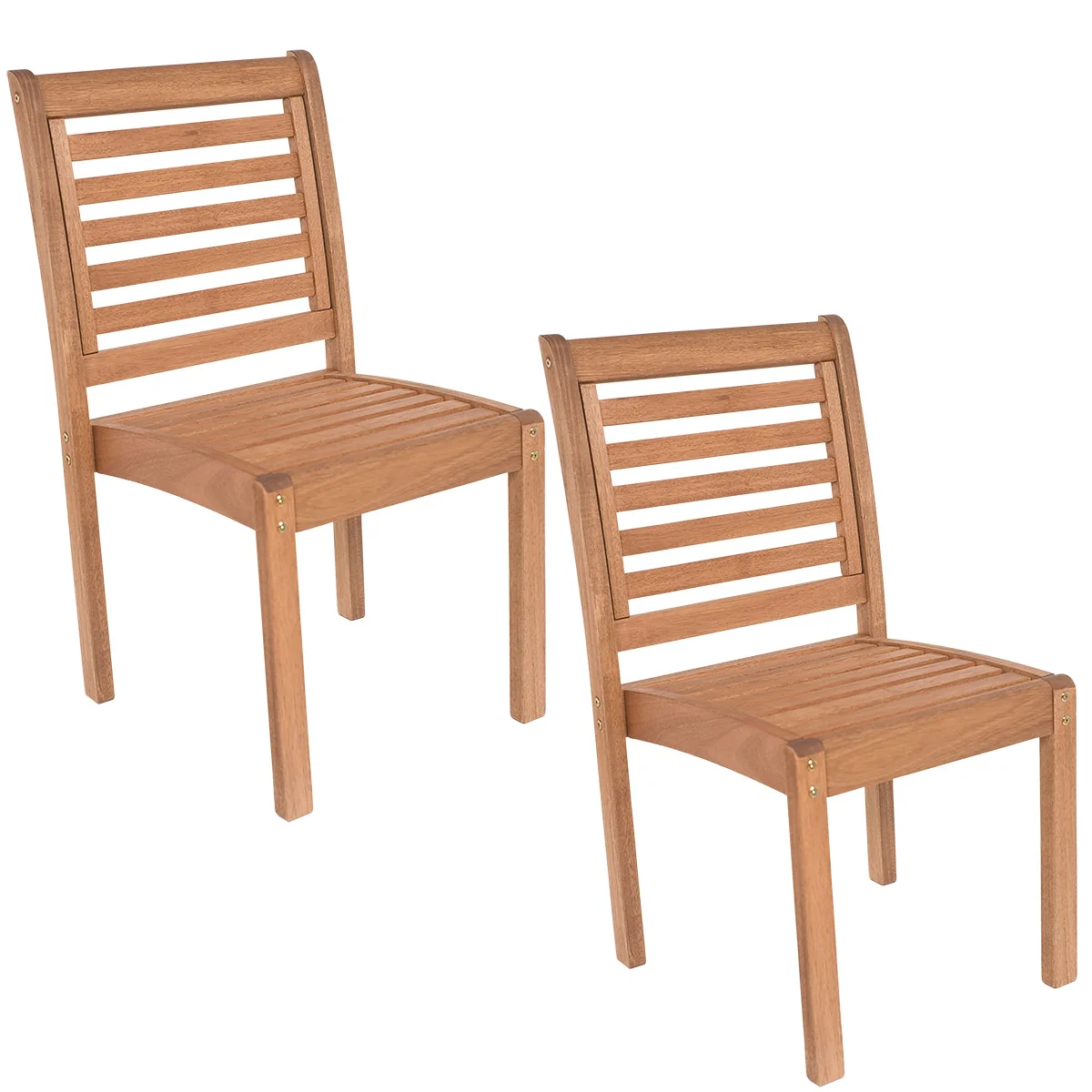 Tottenville Eucalyptus Wood Stackable Side Chairs (Set of 2) by Havenside Home