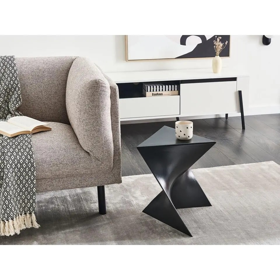 PECOS - Bijzettafel - Zwart - Synthetisch materiaal