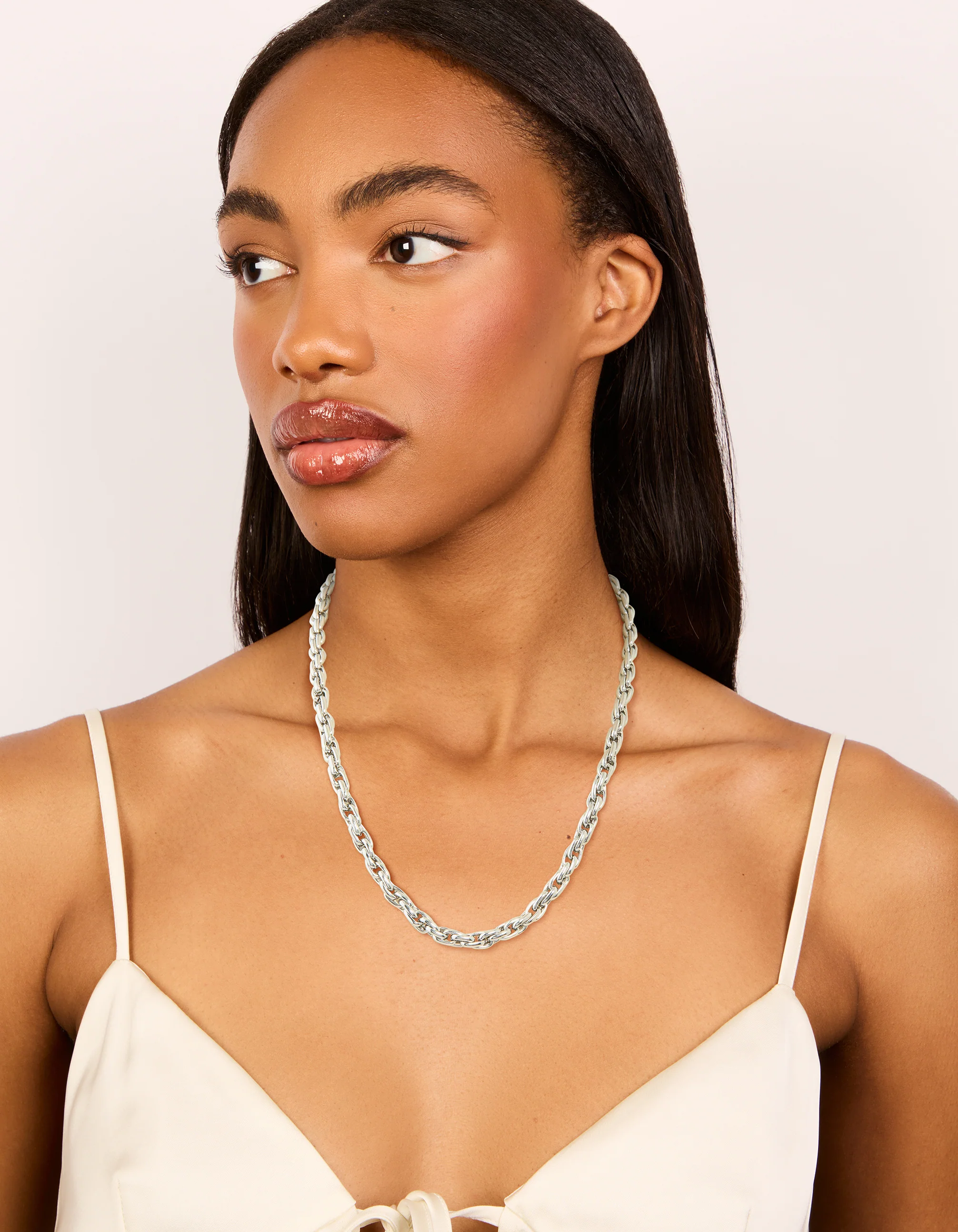 Waterproof Stainless Steel Chunky Chain Necklace