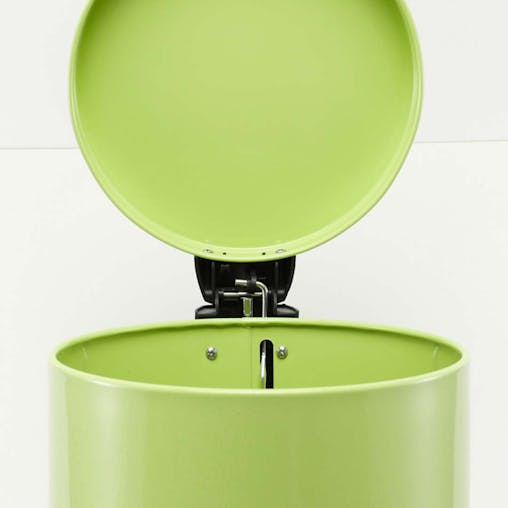 SOGA 4X Stainless Steel Foot Pedal Bin Round Green 7L