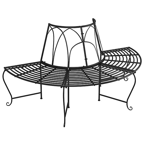 Banc de jardin meuble de patio noir Helloshop26