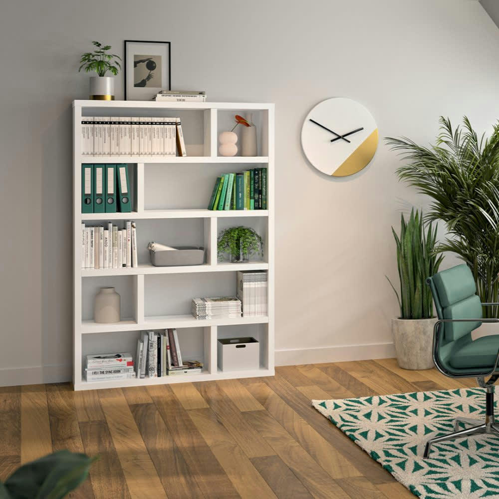 DUBLIN - Bibliothèque effet bois blanc