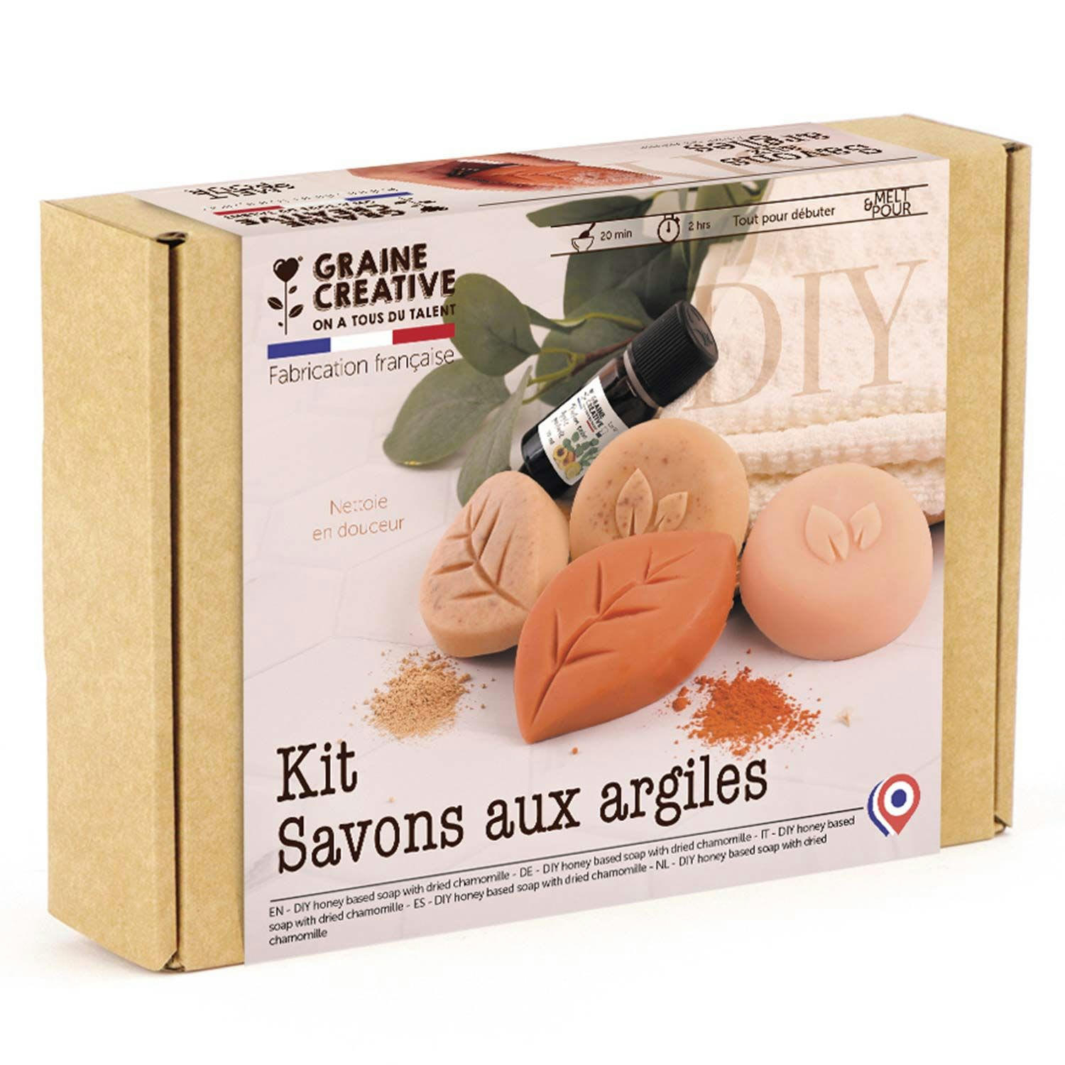 - Coffret DIY savons aux argiles