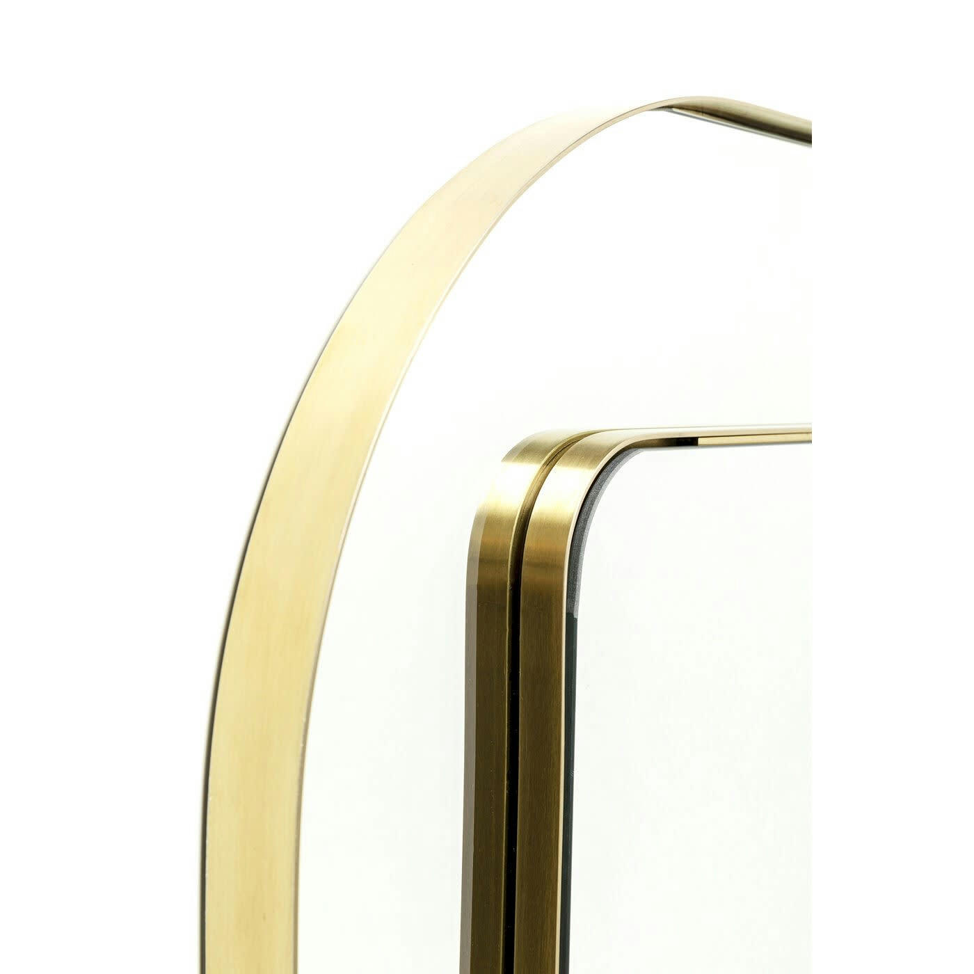 DOUBLE ROW - Miroir Double Row 80x80cm doré Kare Design