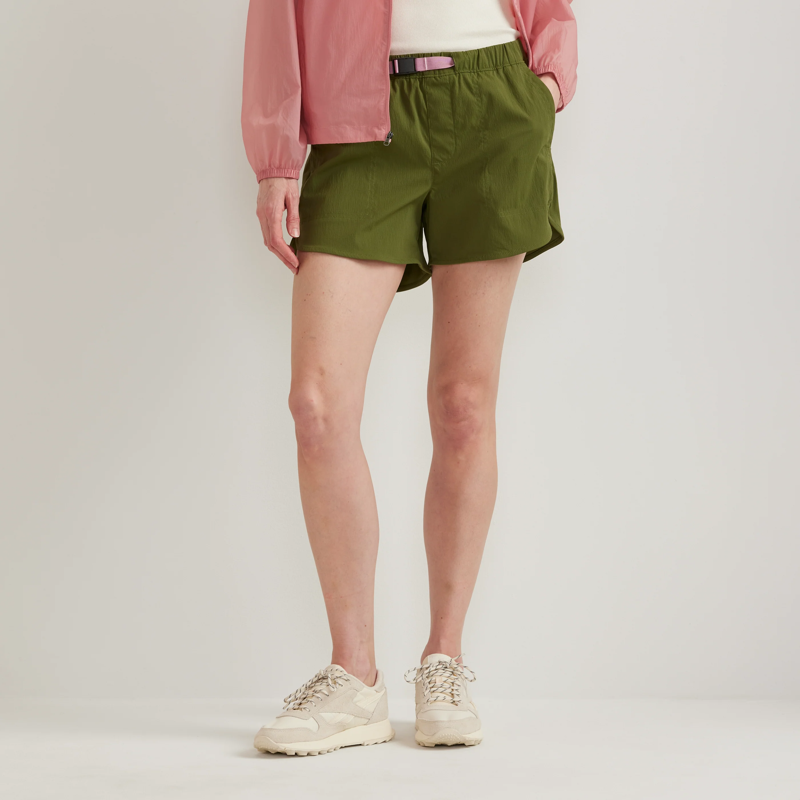 Women's Belted Ripstop Shorts