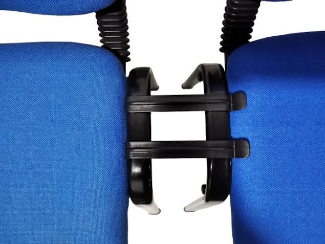 NNECN Stackable & Linkable Office Conference Visitor CommunityChairs (Set of 7-Blue)