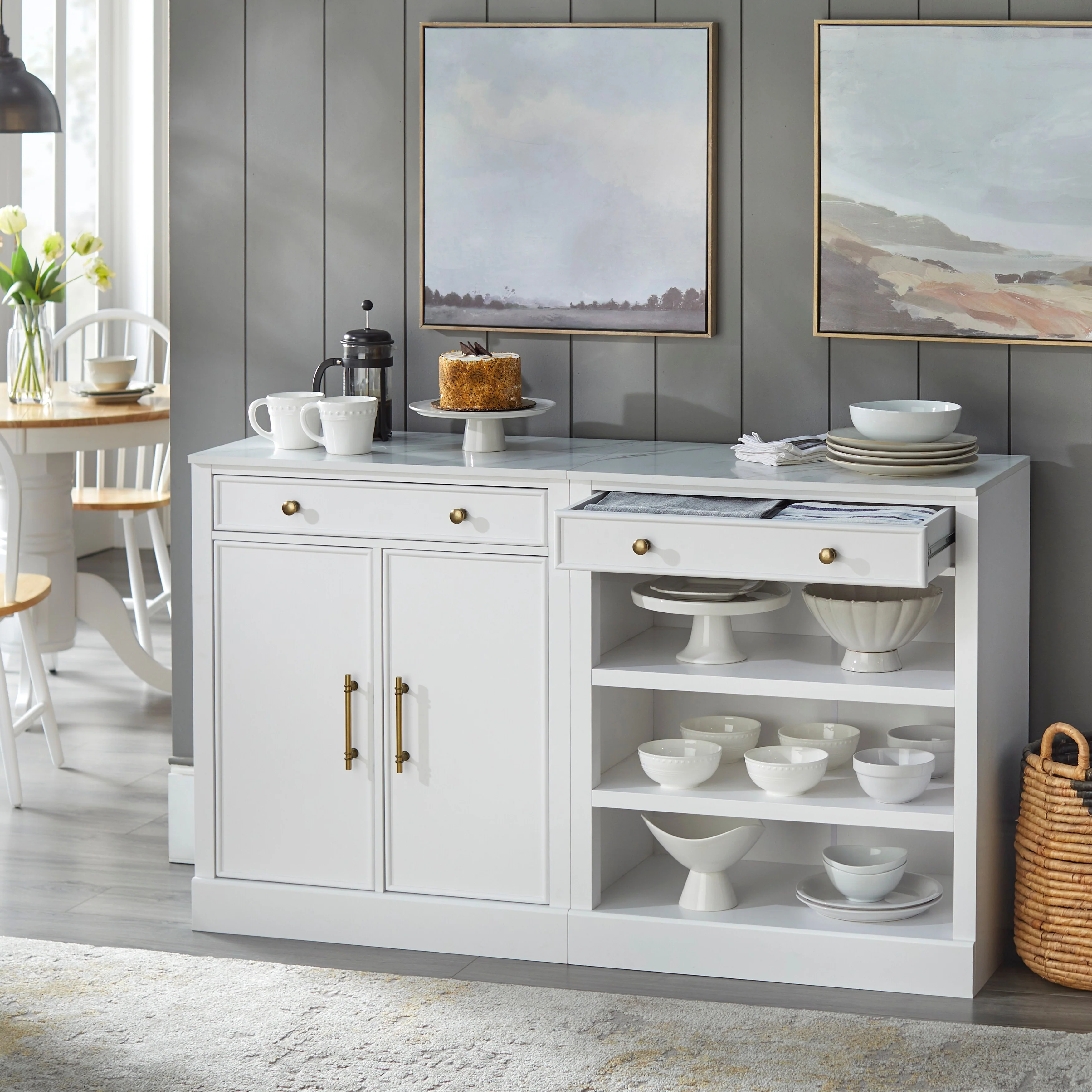 Lifestorey Monza 2-Piece Modular Cabinet Set