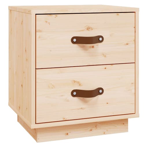 NNEVL Bedside Cabinets 2 pcs 40x34x45 cm Solid Wood Pine