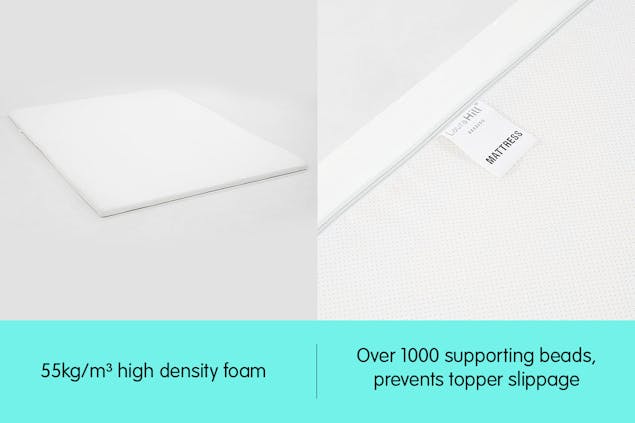NNEDPE Laura Hill High Density Mattress foam Topper 5cm - Double