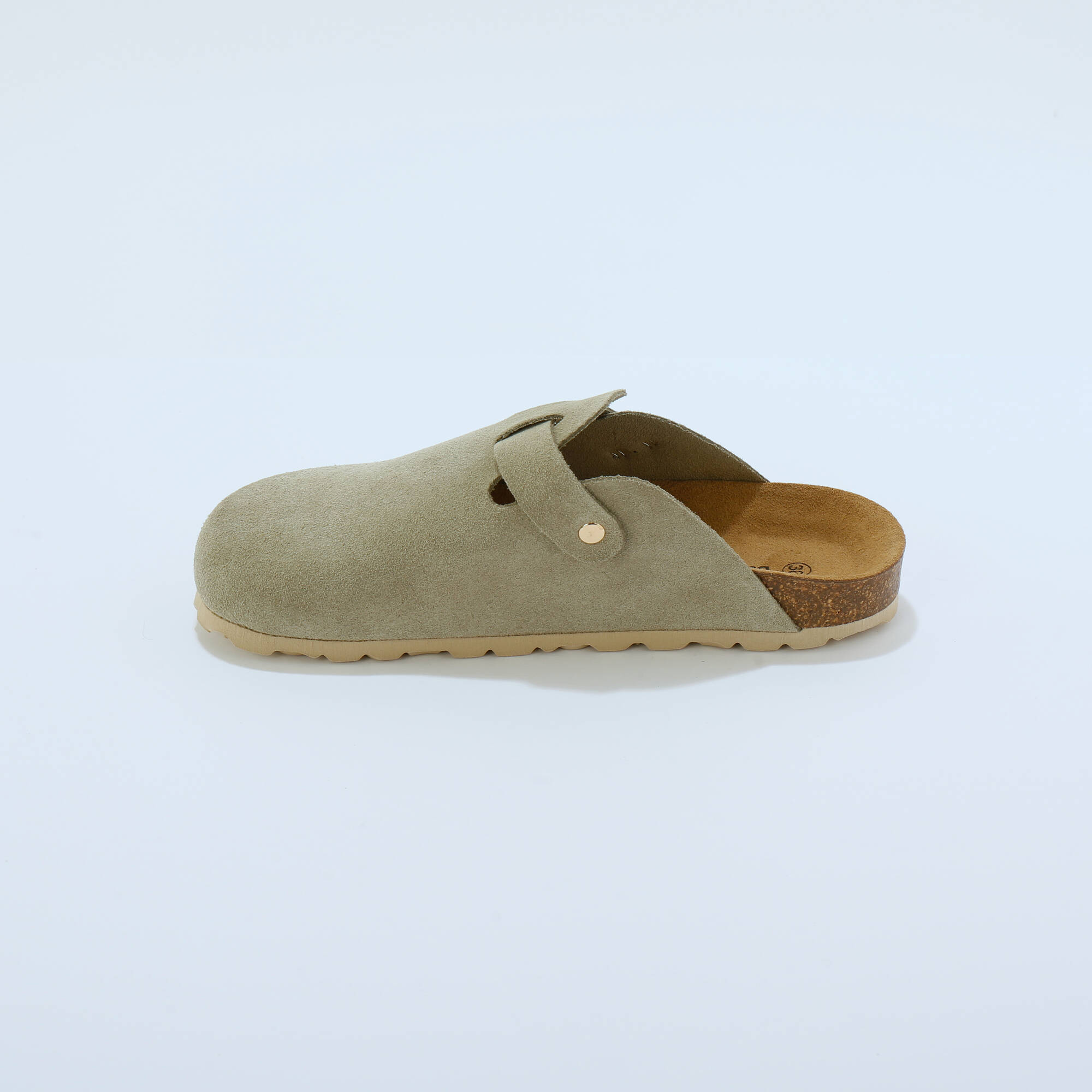 Sabots cro&ucirc;te de cuir avec boucle réglable