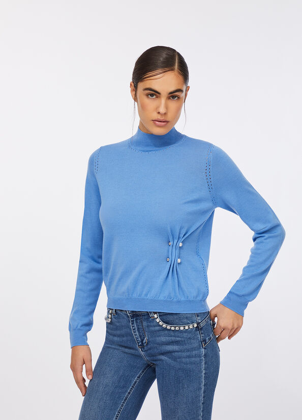 Maglia in lana con perle