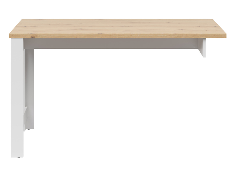 Blat biurka Hygge 140 cm biały/dąb artisan