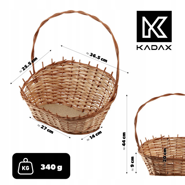 Kadax Koszyk Prezentowy Wiklinowy Kosz Średni
